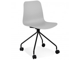 Chaise design de bureau 'EVORA' grise sur roulettes