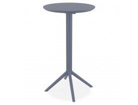 Table haute pliable 'GIMLI BAR' en matière plastique gris foncé - intérieur / extérieur - Ø 60 cm