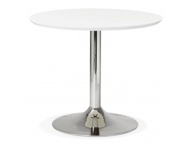 Petite table de bureau / à diner ronde 'KITCHEN' blanche - Ø 90 cm