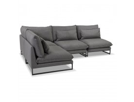 Canapé d'angle design 'LASKA ANGLE' en tissu gris foncé