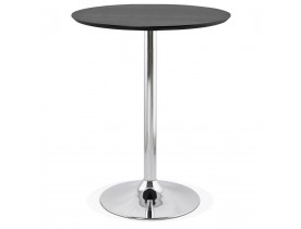Mange-debout / table haute 'LIMA' noire - Ø 90 cm
