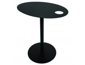 Table d'appoint ovale 'MASA' en métal noir