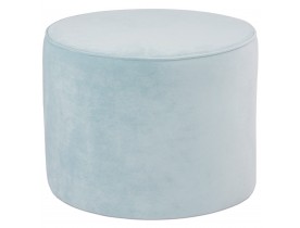 Pouf / repose-pied design 'MOSTRA' en velours bleu clair