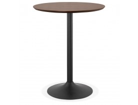 Mange-debout / table haute 'OSTERIA' en bois finition Noyer - Ø 90 cm