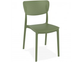Chaise de terrasse perforée 'PALMA' en matière plastique verte