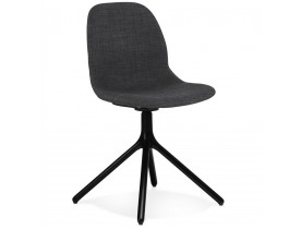 Chaise design 'PAVONIS' en tissu gris foncé