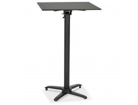 Table haute pliable 'PAXTON' carrée noire - 68x68 cm