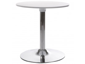 Table d'appoint 'SATURN' blanche design pour coin bar lounge