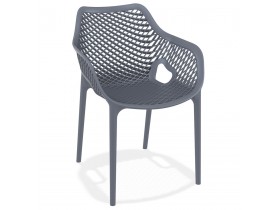 Chaise de jardin / terrasse 'SISTER' gris foncé en matière plastique