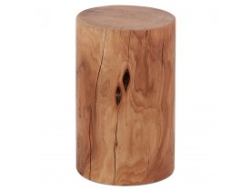 Table d'appoint / Tabouret tronc d'arbre 'STOLY' en bois massif finition naturelle