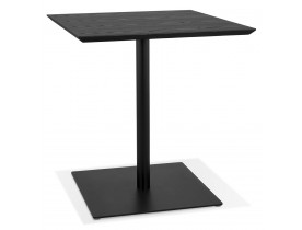 Table carrée design 'SUMO' en bois et métal noir - 70x70  cm