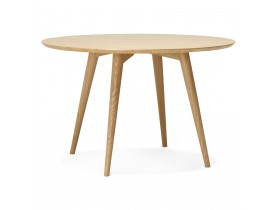 Table à dîner ronde 'SWEDY' en bois style scandinave - Ø 120 cm