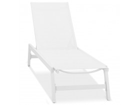 Chaise longue de jardin 'TARIFA' blanche - commande par 2 pièces / prix pour 1 pièce