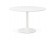Table à diner/de bureau ronde 'BARABAR' en bois blanc - Ø 120 cm