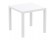 Table de terrasse 'CANTINA' design en matière plastique blanche - 80x80 cm