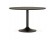 Table à diner/de bureau ronde CHEF en bois noir finition Frêne - Alterego
