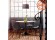 Table à diner/de bureau ronde CHEF en bois noir finition Frêne - illustration