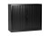 Armoire de bureau basse à rideaux 'CLASSIFY' noire - 100x120 cm