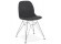 Chaise design 'DECLIK' grise foncée avec pieds en métal chromé