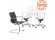 Chaise de bureau design GIGA en similicuir noir - Afbeelding 1