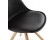 Chaise scandinave GOUJA noire - Zoom 1