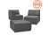 Canape d'angle modulable INFINITY COMBI gris fonce - Illustration 1