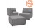 Canape d'angle modulable INFINITY COMBI gris clair - Illustration 1