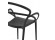 Chaise de terrasse JULIETTE design noire - Zoom 4