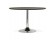 Table à diner/de bureau ronde KITCHEN en bois noir finition Frêne - Alterego