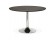 Table à diner/de bureau ronde 'KITCHEN' en bois noir finition Frêne - Ø 120 cm