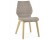 Chaise design 'LINDA' en tissu style scandinave