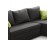 Canapé d'angle design MALIKA en tissu gris - Zoom 3