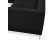 Canapé d'angle design MELTING noir avec méridienne à gauche - Zoom 5