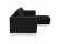 Canapé d'angle design MELTING noir avec méridienne à droite - Photo 2