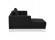 Canapé d'angle design MELTING noir avec méridienne à gauche - Photo 2