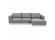 Canapé d'angle design MELTING gris clair avec méridienne à droite - Photo 1