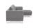 Canapé d'angle design MELTING gris clair avec méridienne à droite - Photo 2