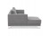 Canapé d'angle design MELTING gris clair avec méridienne à gauche - Photo 2