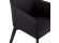 Chaise moderne NANO en tissu noir avec accoudoirs - Zoom 1