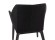 Chaise moderne NANO en tissu noir avec accoudoirs - Zoom 4