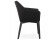Chaise moderne NANO en tissu noir avec accoudoirs - Photo 2