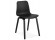 Chaise design 'PACIFIK' noire avec pieds en bois noir