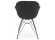 Chaise design PLANET en tissu gris fonce - Photo 3