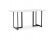 Table à diner / bureau design 'TITUS' en bois blanc - 150x70 cm