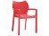 Chaise design de terrasse 'VIVA' rouge en matière plastique