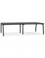 Double bureau bench / table de réunion 'AMADEUS' en bois et métal noir - 280x140 cm
