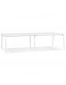 Double bureau bench / table de réunion 'AMADEUS' en bois et métal blanc - 280x140 cm