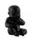 Statue déco 'BABY' bébé assis en polyrésine noire