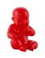 Statue déco 'BABY' bébé assis en polyrésine rouge