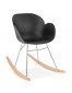 Chaise à bascule design 'BASKUL' noire en matière plastique